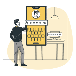 Password security illustration